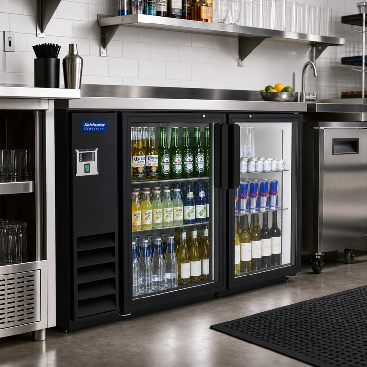 Product image #2 for Kelvinator Commercial 61-Inch Two-Door Back Bar Cooler with Glass Doors