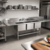 Thumbnail image #2 for Eagle Spec-Master FN Series 126-Inch Wide Three-Compartment 14-Gauge 300 Series Stainless Steel Sink with Dual 36-Inch Drainboards
