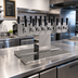 Thumbnail image #2 for Glastender Double-Sided Single-Column 16-Faucet Countertop Glycol-Cooled Draft Dispensing Tower, Mirror Finish