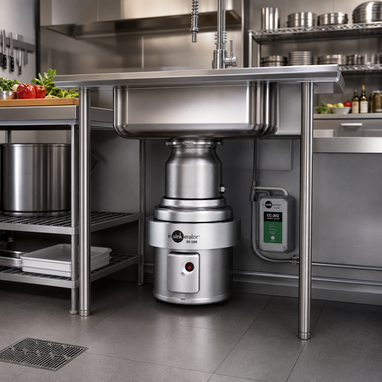 Product image #2 for InSinkErator SS-1000 Complete Food Waste Disposer Package with 15-Inch Bowl, 10 HP Motor, and CC-202 Control Center