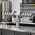 Thumbnail image #2 for Perlick Corporation 4061-12 12-Faucet T-Shape Countertop Glycol-Cooled Brew Pipe Tower, Matte Stainless Steel