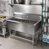 Thumbnail image #2 for John Boos Pro-Bowl 3-Compartment Commercial Stainless Steel Sink with 10-Inch Backsplash and Legs, 59-1/8 Inch Wide