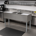 Thumbnail image #2 for Eagle Group 2200 Series 5-Foot Three-Compartment Underbar Sink Unit with Left and Right Drainboards