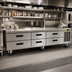 Thumbnail image #2 for Delfield Low Profile Refrigerated Equipment Stand with 6 Drawers, 96-1/4 Inch Wide