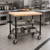 Thumbnail image #2 for Eagle QuadTruss 3-Tier Maple Top Demo Cart, 48 x 24 x 34 Inches, Black Epoxy Finish