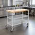 Thumbnail image #2 for Eagle Group QuadTruss 3-Tier Maple Top Demo Cart, 60 x 24, White Epoxy Finish
