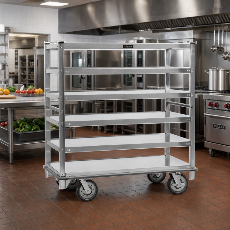 Product image #2 for Cres Cor Queen Mary Aluminum Banquet Cart with 6 Shelves