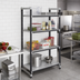 Thumbnail image #2 for Cambro Camshelving Elements XTRA 4-Tier Stationary Starter Unit, 48 in. W x 24 in. D x 72 in. H, Vented & Solid Polymer Shelving, Speckled Gray