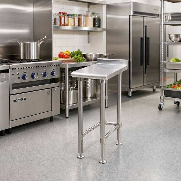Product image #2 for Eagle Deluxe Series 18-Inch x 30-Inch Stainless Steel Filler Table with Rear Upturn