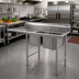 Thumbnail image #2 for Eagle Group 414 Series Freestanding Two-Compartment Sink with Left Drainboard, 60-3/4