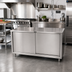 Thumbnail image #2 for John Boos 72-Inch x 24-Inch Stainless Steel Enclosed Work Table with Cabinet Base and Sliding Doors