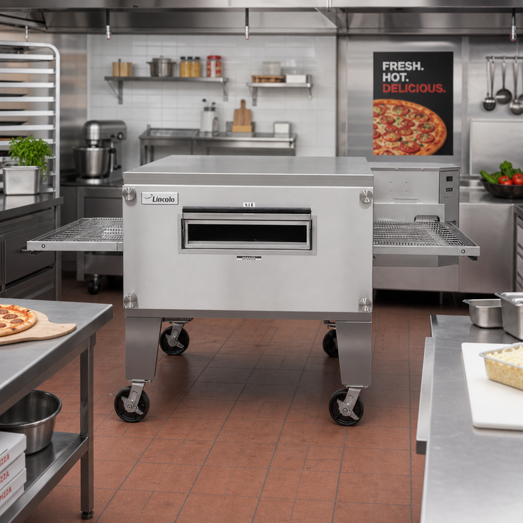 Product image #2 for Lincoln Impinger 3240 Single-Deck Floor Model Natural Gas Conveyor Pizza Oven