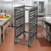 Thumbnail image #3 for Cambro Camshelving Ultimate Half-Size Mobile Sheet Pan Rack, 12 Full-Size / 24 Half-Size Camtray Capacity, 3-Inch Rail Spacing, Metal Casters, Brushed Graphite