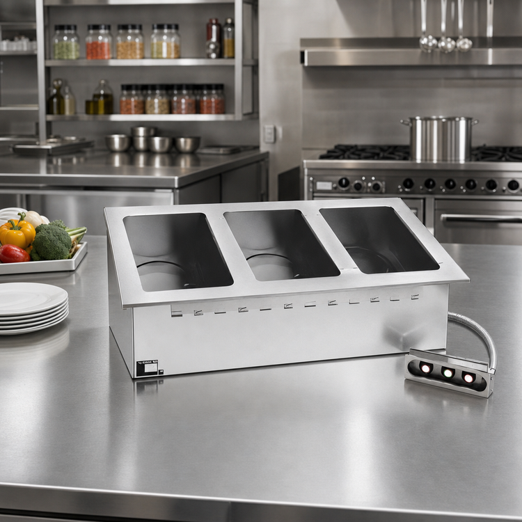 Product image #2 for Eagle Group GDI-3-208 3-Well Electric Drop-In Hot Food Well Unit, 208V