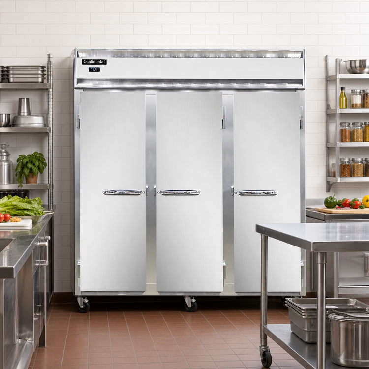 Product image #2 for Continental Refrigerator 3FN Three-Section Standard Depth Reach-In Freezer