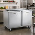 Thumbnail image #2 for Dealer's Choice UST4818-LL-SB Mega Top Compact Prep Table Refrigerator, 2-Section, 48 Inches Wide