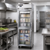 Thumbnail image #2 for Continental Refrigerator 1FSNGDHD 1-Section Shallow Depth Display Reach-In Freezer with Half Hinged Glass Doors