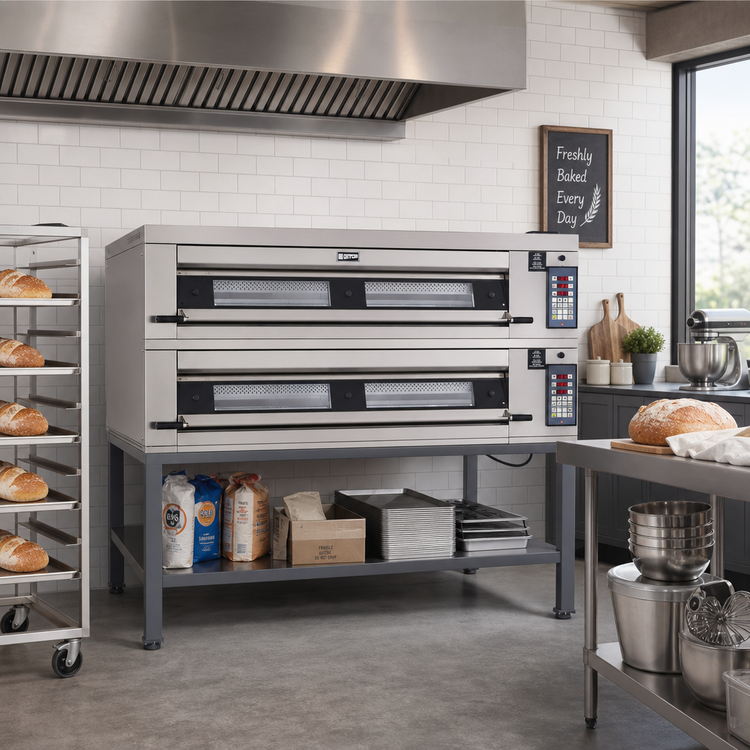 Product image #2 for Artisan Stone Double-Deck Electric Deck Oven, 3-Pan Capacity Per Deck