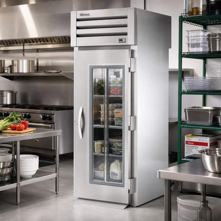 Product image #2 for True SPEC SERIES 1-Section Roll-Thru Refrigerator with Glass Front and Solid Rear Swing Doors