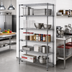 Thumbnail image #2 for Eagle Redipak 5-Tier Wire Shelving Unit, 36 x 24 x 74 Inches, Stationary, Pewter Gray Epoxy Finish