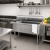 Thumbnail image #3 for KoolMore 60-Inch 3-Compartment Commercial Sink with 18x18x14 Bowls and Backsplash
