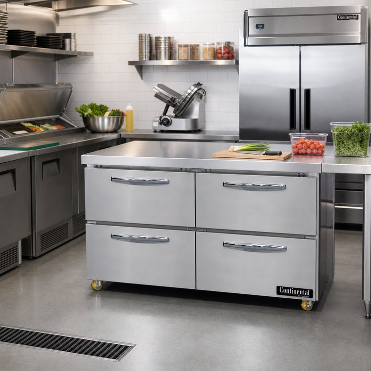 Product image #2 for Continental Refrigerator DF48N-U-D Designer Line 48-Inch Two-Section Undercounter Freezer with Drawers
