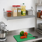 Thumbnail image #2 for Metro SmartWall GS1436K4 36 x 14 Inch Gray Wall-Mounted Grid Shelf with Retaining Edge
