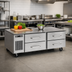 Thumbnail image #2 for Randell 38-Inch Single-Section Self-Contained Refrigerated Chef Base with 2 Drawers, Left-Side Compressor