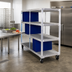 Thumbnail image #2 for New Age Mobile Aluminum Tray Drying Rack, 4-Tier, 160-Tray Capacity