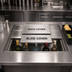 Thumbnail image #2 for Top Shelf 6-Bottle Underbar Bottle Well with 4-Piece Stainless Steel Sliding Cover Assembly