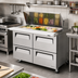 Thumbnail image #2 for Turbo Air Super Deluxe 48-Inch 2-Section Sandwich/Salad Mega Top Prep Table with 4 Drawers