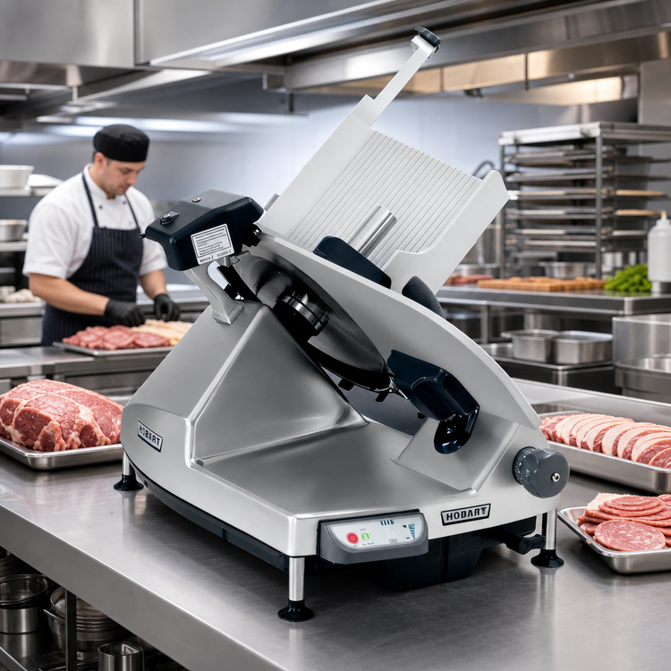 Product image #2 for Hobart HS7-1R Automatic Heavy-Duty Commercial Meat Slicer with 13-Inch CleanCut Knife and Removable Knife System