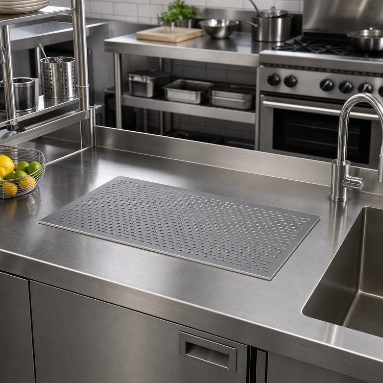 Product image #2 for Krowne Royal Series 30" x 19" Perforated Stainless Steel Drainboard Insert