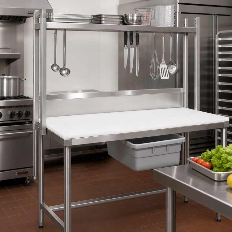 Product image #2 for Channel Manufacturing 60-Inch Stainless Steel Work Table Backsplash