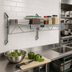 Thumbnail image #2 for Quantum Wall-Mount Cantilever Single Shelf Wire Shelving Unit, 54 x 14 Inch, Gray Epoxy Antimicrobial Finish