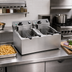 Thumbnail image #2 for Vollrath Countertop Double-Well Electric Deep Fryer, 10 lb Per Well, 120V