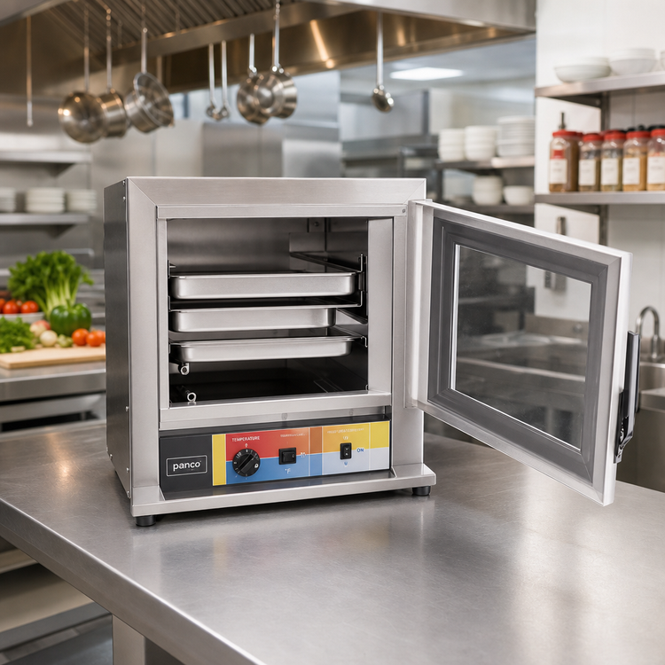 Product image #2 for Panco Half-Size Narrow Heated Holding Cabinet, Non-Insulated, Polycarbonate Window Door