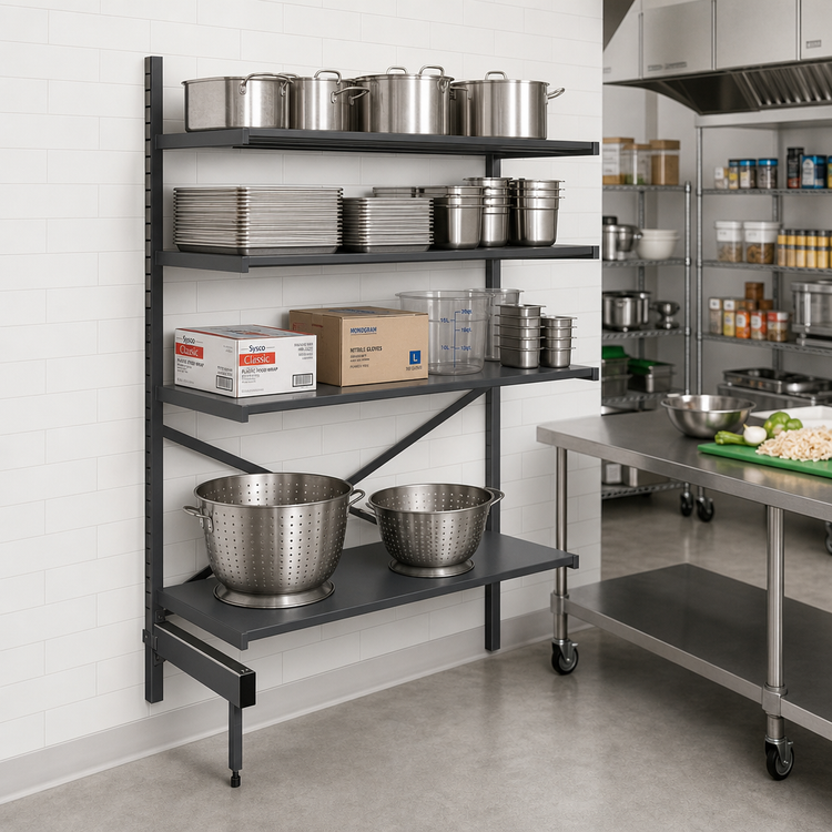 Product image #2 for Metro SmartLever 42-Inch Wide Add-On Kit for Cantilevered Shelving, 24-Inch Deep Shelves