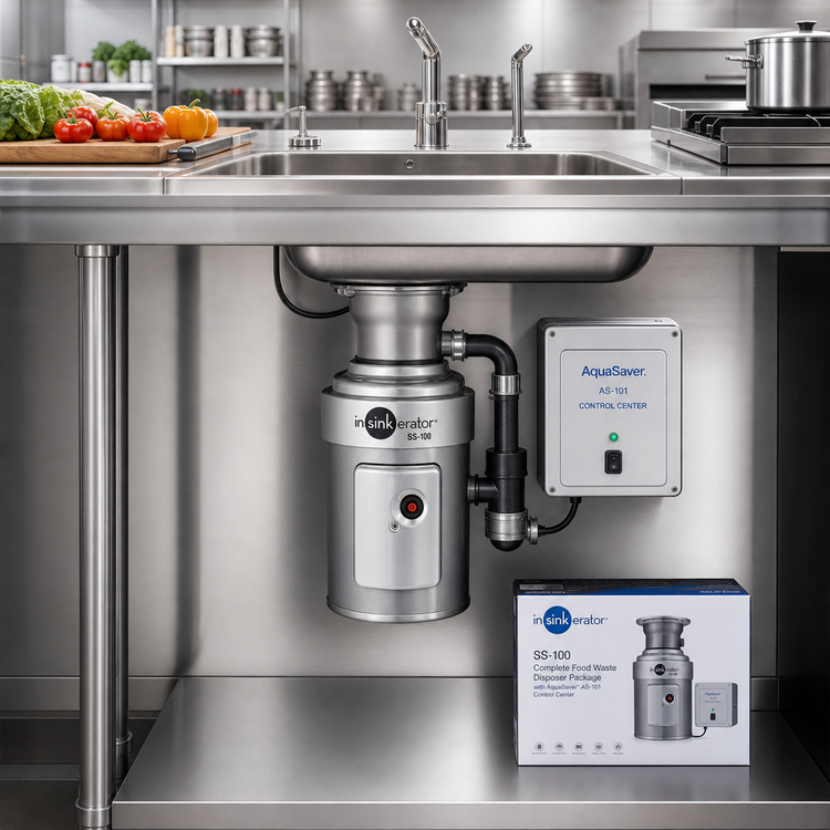 Product image #2 for InSinkErator SS-100 18-Inch Bowl 1 HP Complete Food Waste Disposer Package with AquaSaver AS-101 Control Center