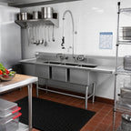 Thumbnail image #2 for Eagle Group Spec-Master FN2054-3-36R-14/3 3-Compartment Stainless Steel Sink, 14-Gauge, 36-Inch Right-Hand Drainboard