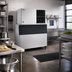 Thumbnail image #2 for Hoshizaki KM-1601SAJ Stackable Air-Cooled Crescent Cube Ice Maker, Self-Contained, 1538 lb/Day, 48 Inch Wide