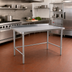 Thumbnail image #2 for 48-Inch x 24-Inch Stainless Steel Work Table with 2-Inch Rear Up-Turn and Open Base