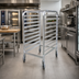 Thumbnail image #2 for Full-Size Mobile End-Load Aluminum Pan Rack with Open Sides and Curved Top, 10-Pan Capacity