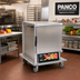 Thumbnail image #2 for Panco Narrow Half-Size Heated Holding Cabinet with Solid Door and Wire Universal Slides