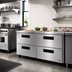 Thumbnail image #2 for Hoshizaki Steelheart 60-Inch Two-Section Undercounter Refrigerator with 4 Drawers