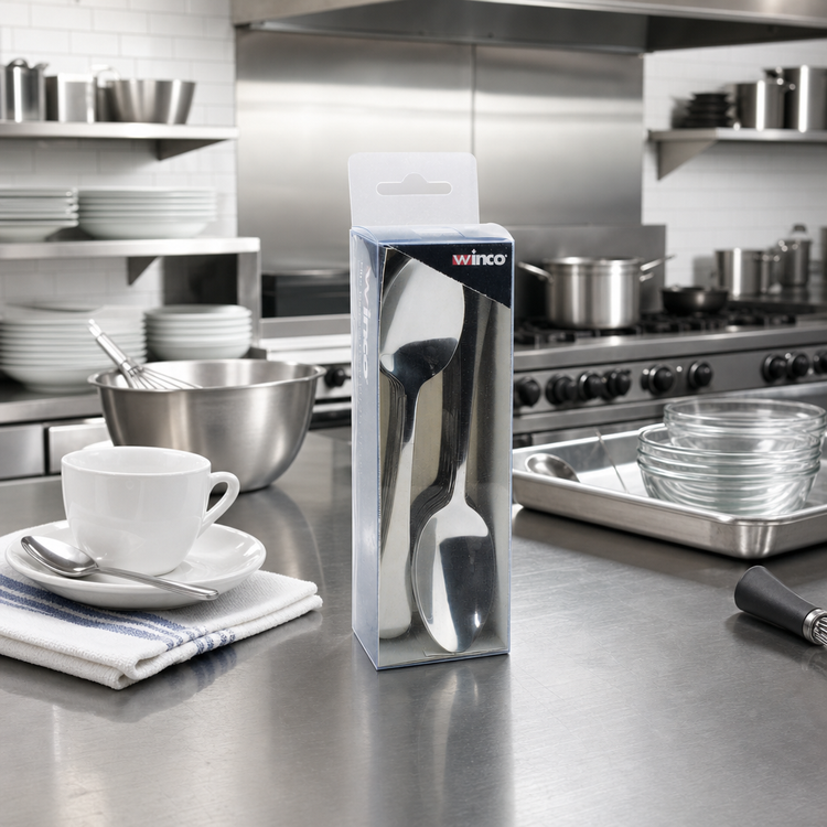 Product image #3 for Winco Elite 6-Inch Teaspoon, 18/0 Stainless Steel, Heavyweight, Mirror Finish