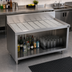 Thumbnail image #2 for Krowne Royal Series 48-Inch Freestanding Stainless Steel Underbar Drainboard with Open Cabinet Base
