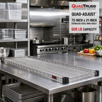 Thumbnail image #2 for Eagle Group QuadTruss QA2172S 72" W x 21" D Stainless Steel Wire Shelf, 600 lb Capacity Case of 2