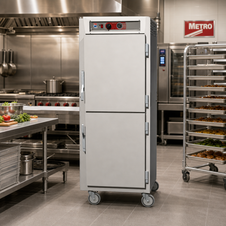 Product image #2 for Metro C5 6 Series Insulated Full-Height Pass-Thru Heated Holding Cabinet, Mobile, 34-Pan Capacity