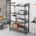 Thumbnail image #2 for Cambro Camshelving Basics Plus 4-Shelf Stationary Starter Shelving Unit, 18-Inch Deep x 60-Inch Long x 64-Inch High, Vented, Brushed Graphite